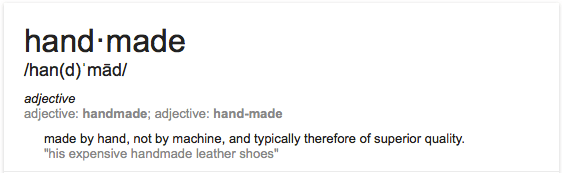 "his expensive handmade leather shoes"